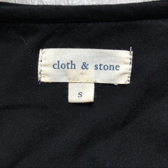 Anthropologie cloth & stone basic rayon v-neck in black. Size S - Picture 5 of 5